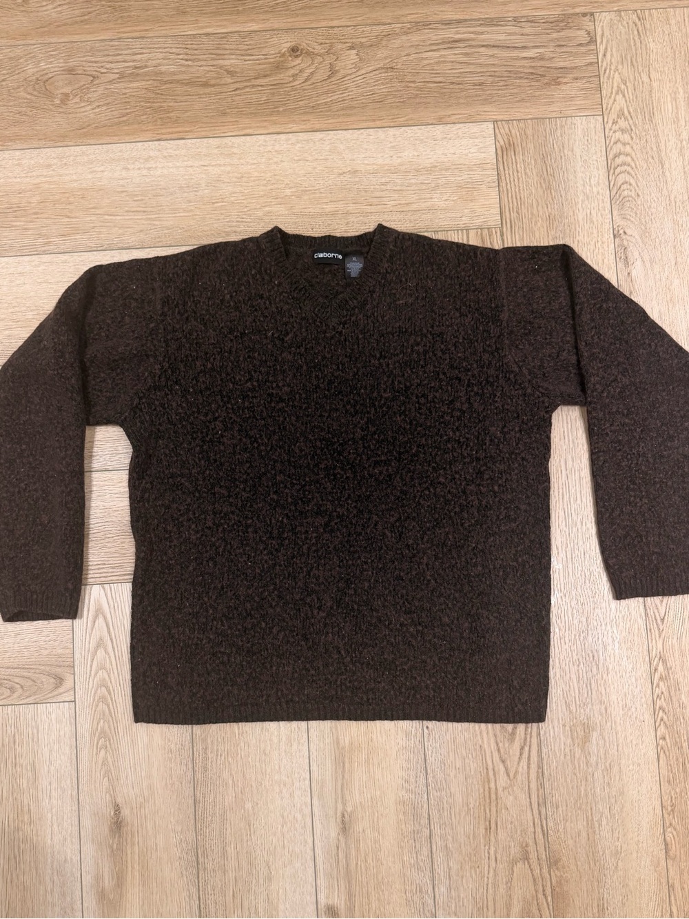 Claiborne Crewneck Sweater in Dark Brown -